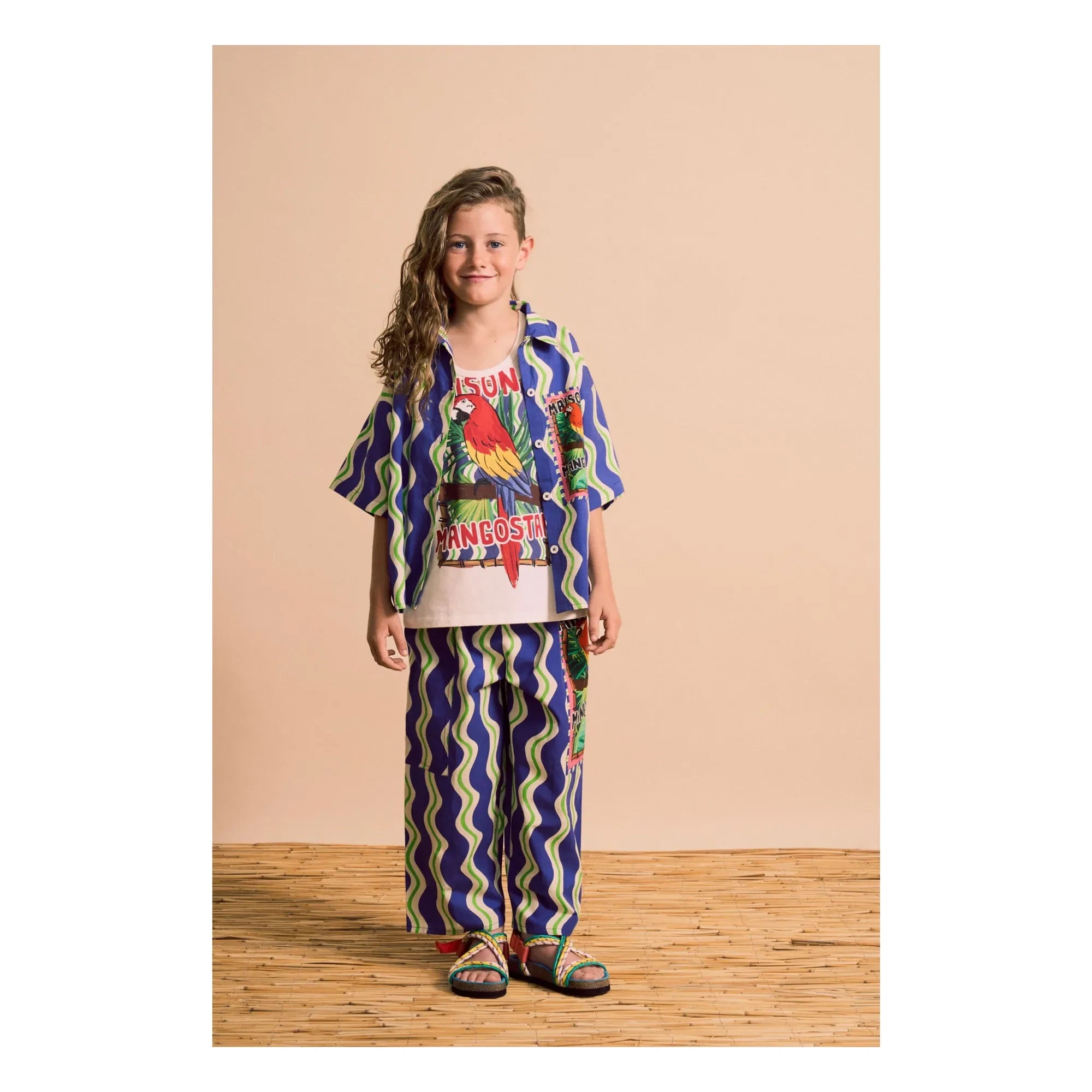 Maison Mangostan - Wave Hose Parrot | Dunkelblau