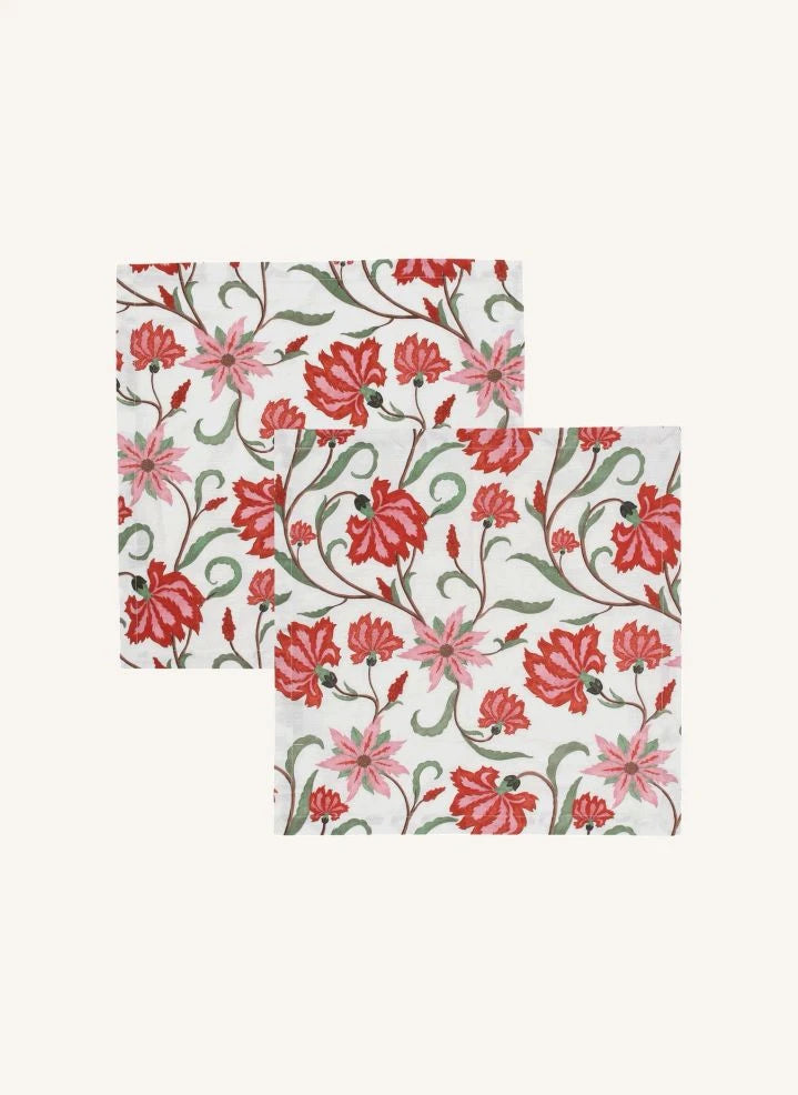 Anna + Nina - Garden Reverie Servietten - 2er-Set | Rosa