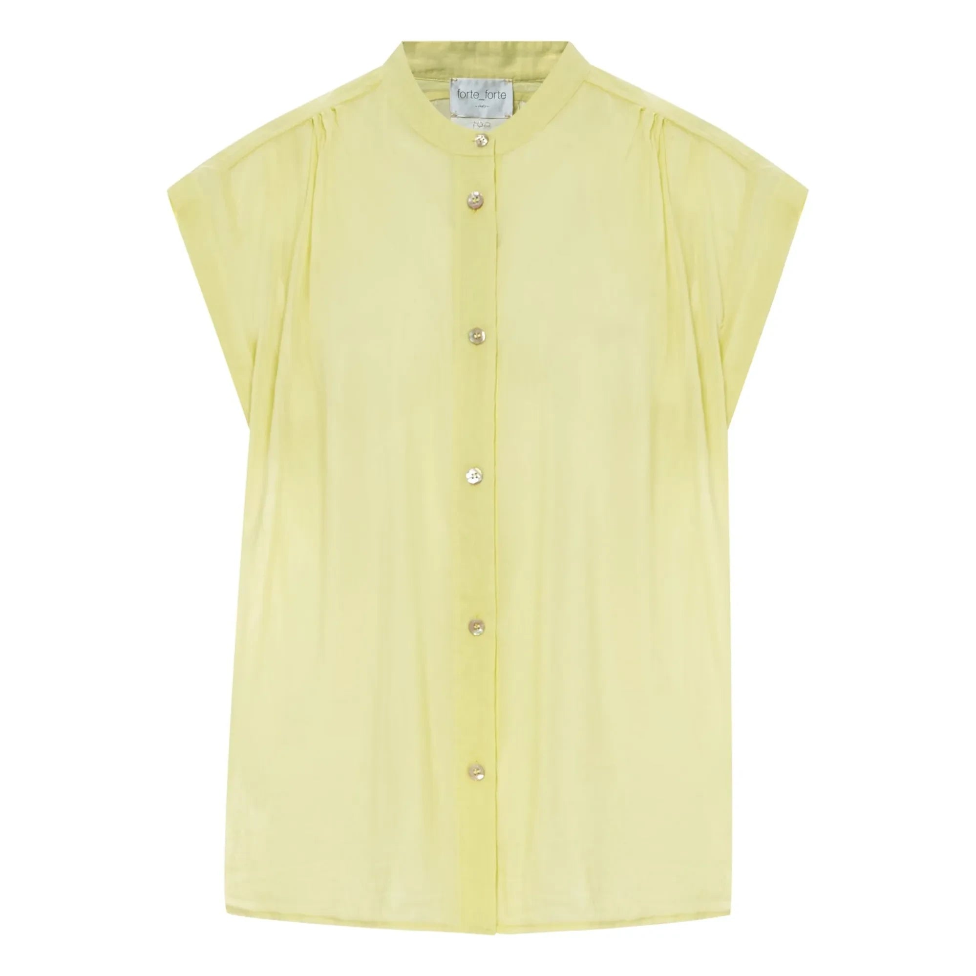 Forte Forte - Bluse aus Baumwoll- und Seidenvoile | Gelb