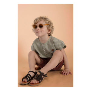 Loir - Bluse aus Bio-Leinen mit Rockdetail | Grün