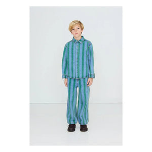 Tinycottons – Gestreiftes Jeanshemd | Blau