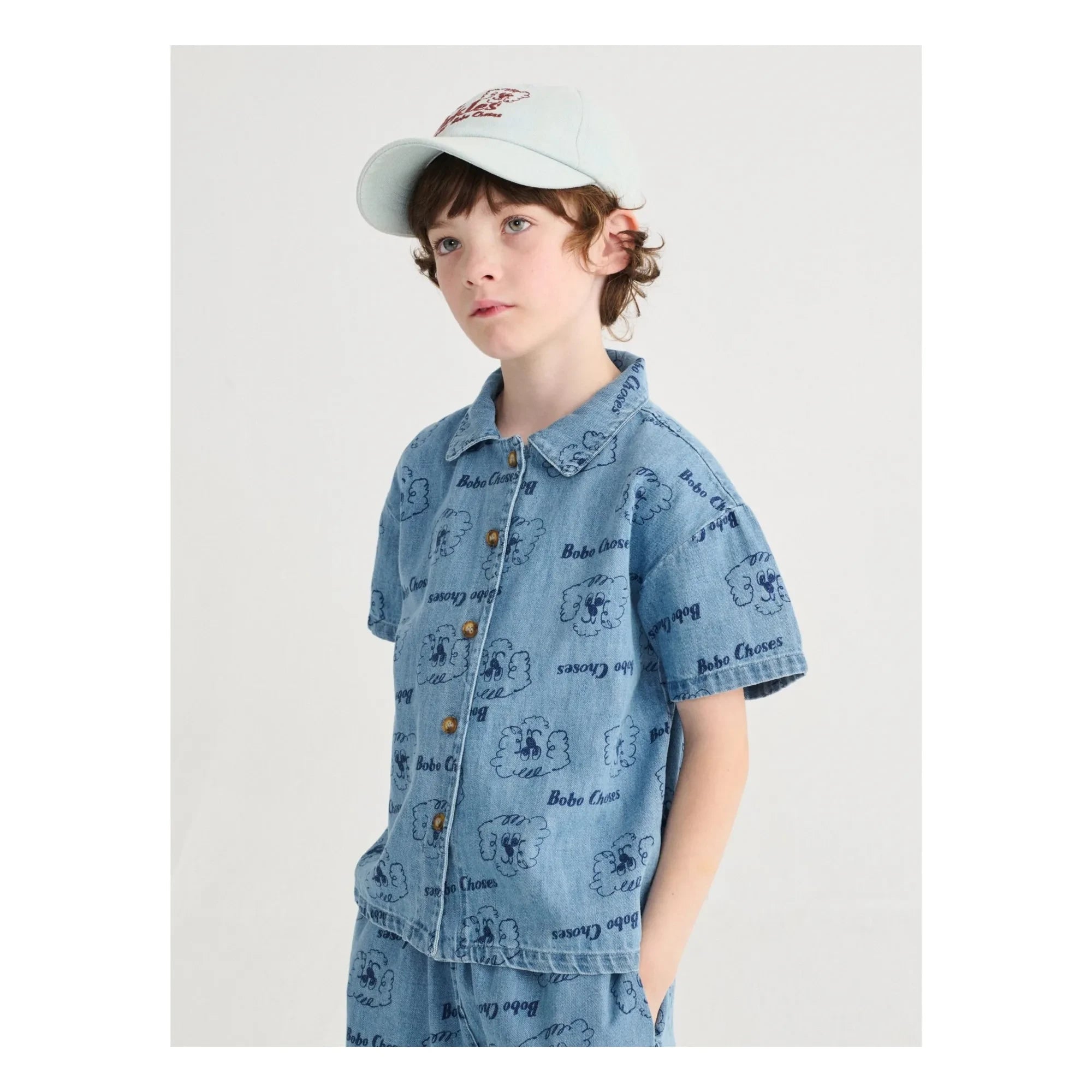 Bobo Choses - Jeans-Hundehemd | Hellblau