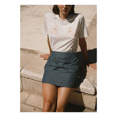 The Tiny Big Sister - Bio-Baumwoll-Hasen-T-Shirt | Gebrochenes Weiß