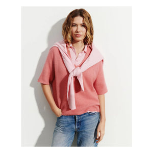 Bompard – Polo-Shirt aus Alpaka, Seide und Kaschmir | Zuckerrosa