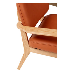 Hübsch - Lounge-Stuhl mit FSC-Holzfuß