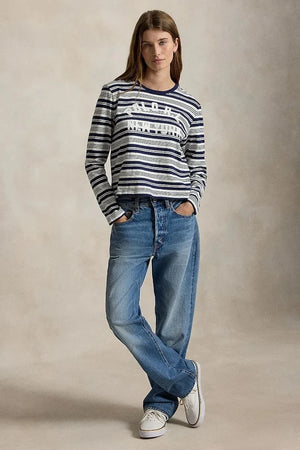 Polo Ralph Lauren kadın pamuk uzun kollu bluz