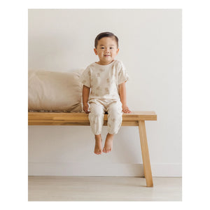 Quincy Mae - T-Shirt und Hose Set | Ecru