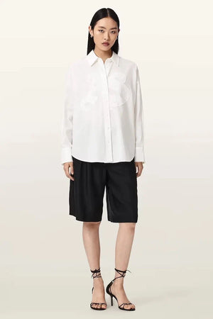 AllSaints Damen Leinenbluse SPARROW