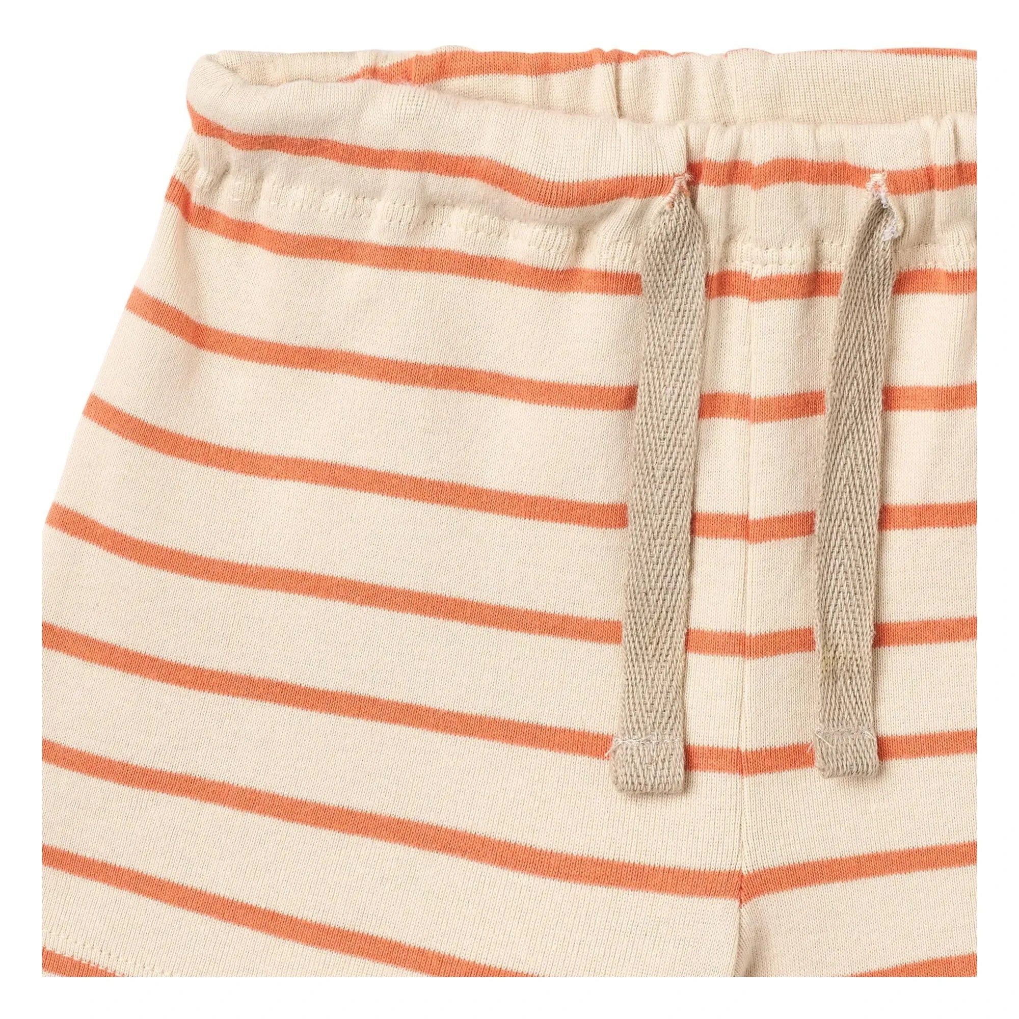 Wheat - Gestreifte Vic Jersey-Shorts aus Bio-Baumwolle | Orange