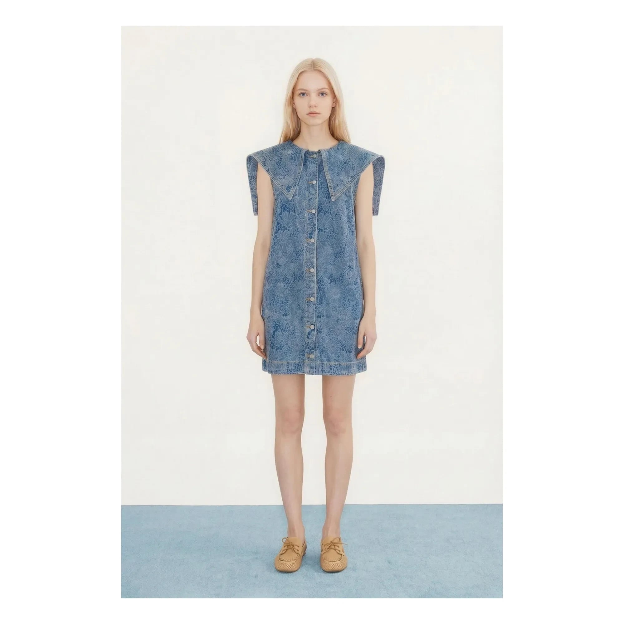 The Tiny Big Sister - Jeans-Baumwollkleid | Denim-Blau