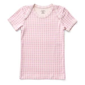 Soor Ploom - Baby Vichy Bio-Baumwoll-T-Shirt | Rosa