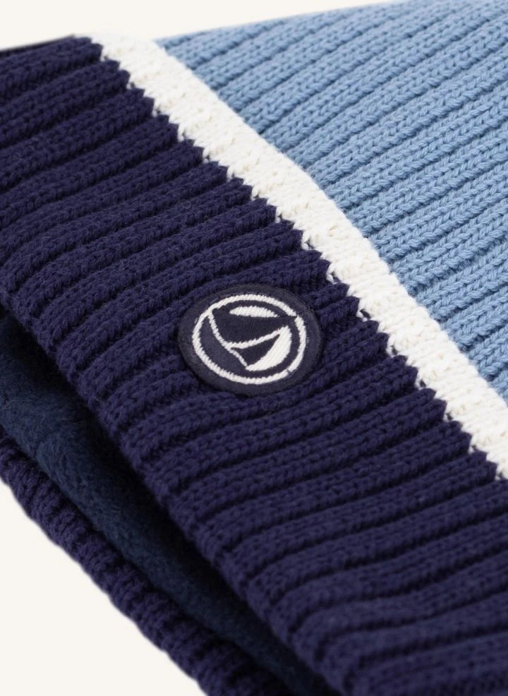 Petit Bateau - Colorblock-Netz-Mütze | Blau