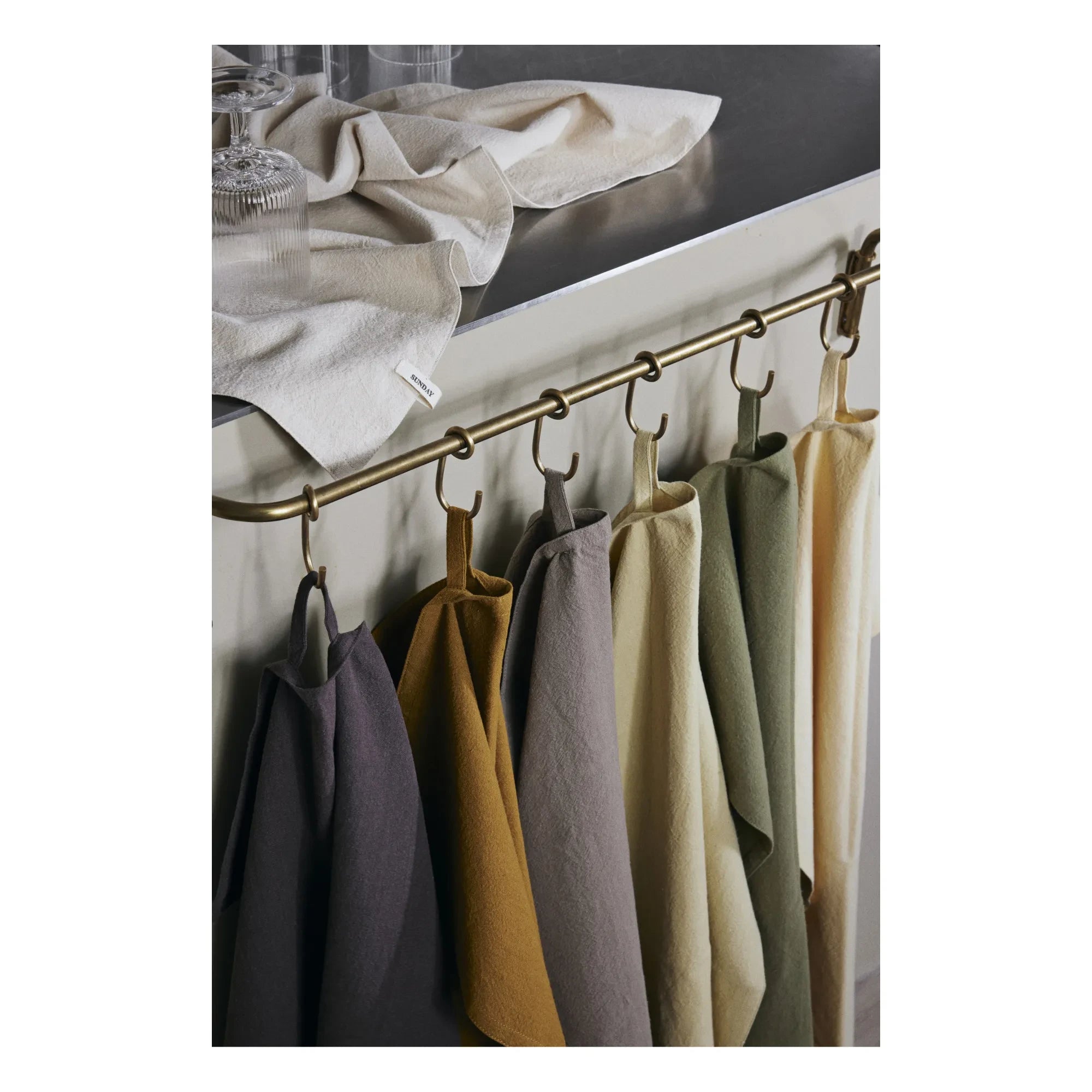 Ferm Living - Haftalık mutfak havluları - 7'li set
