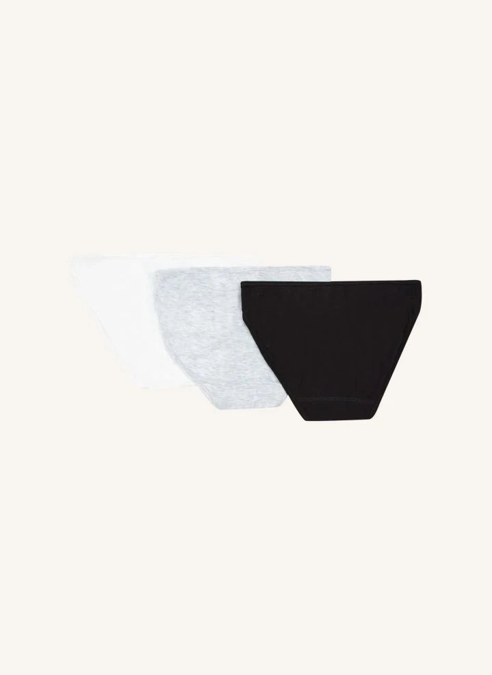 Petit Bateau - 3er Basic-Slip-Set - Erwachsenen-Kollektion | Ecru