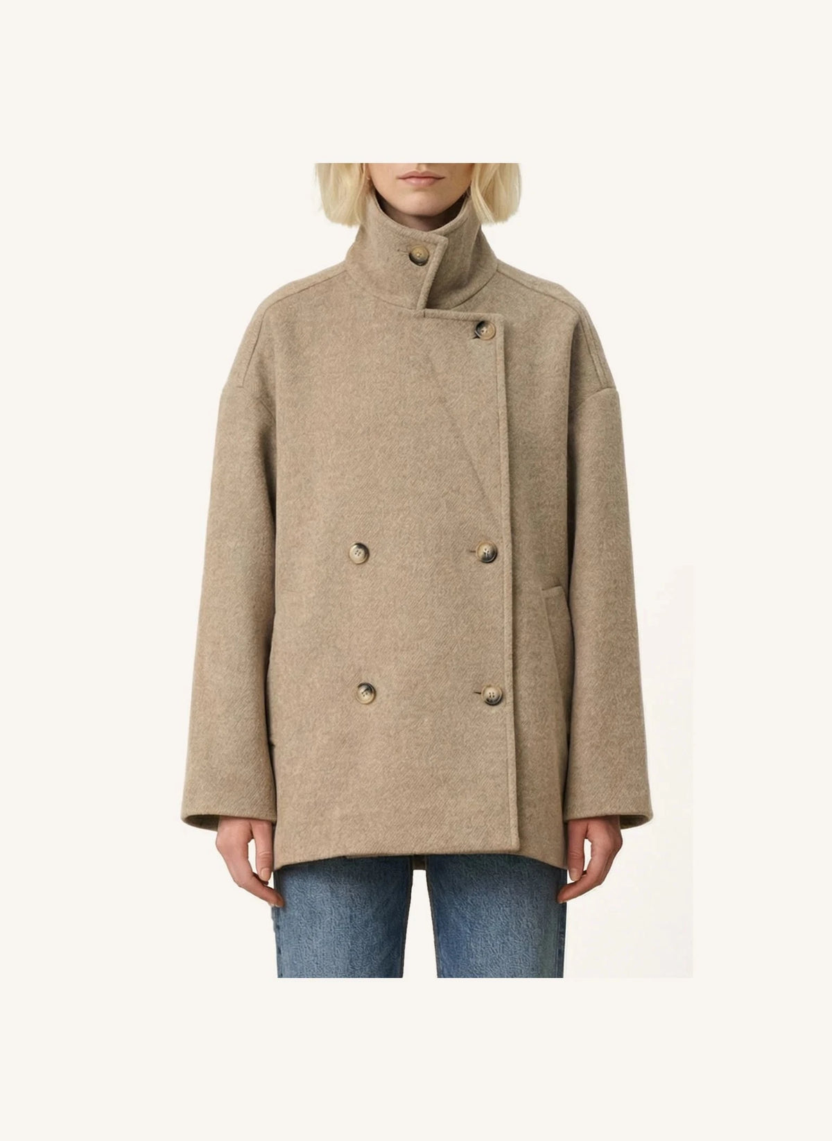 Vanessa Bruno - Ferman Wollmantel | Beige