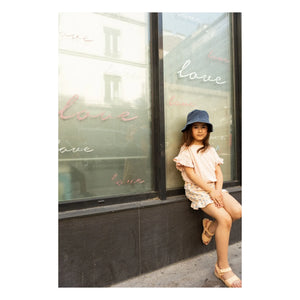 Louis Louise - Astrée Rüschen-Shorts aus Terry-Stoff mit Herzen | Puderrosa