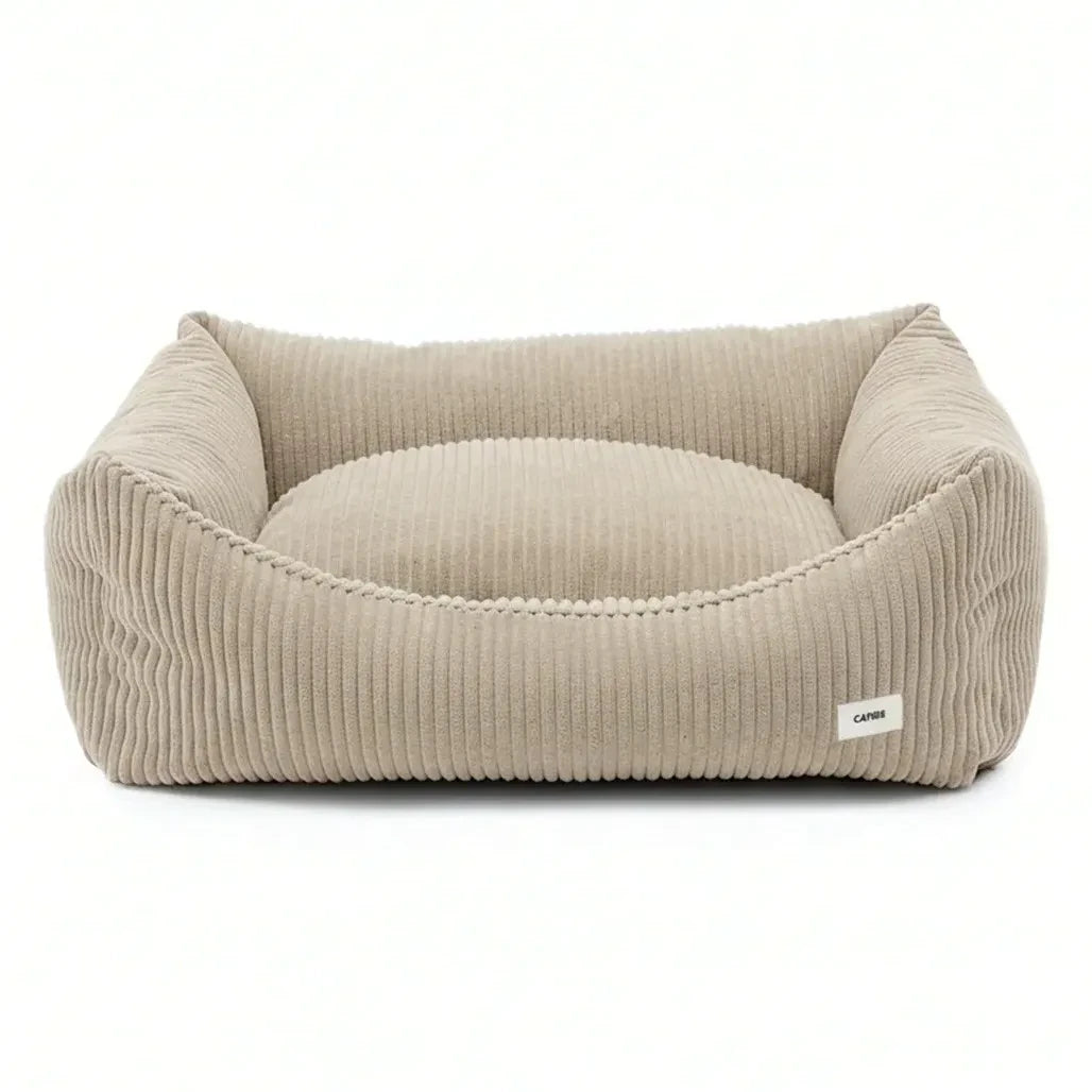 Cafide - Snozy Samt-Hundebett | Beige