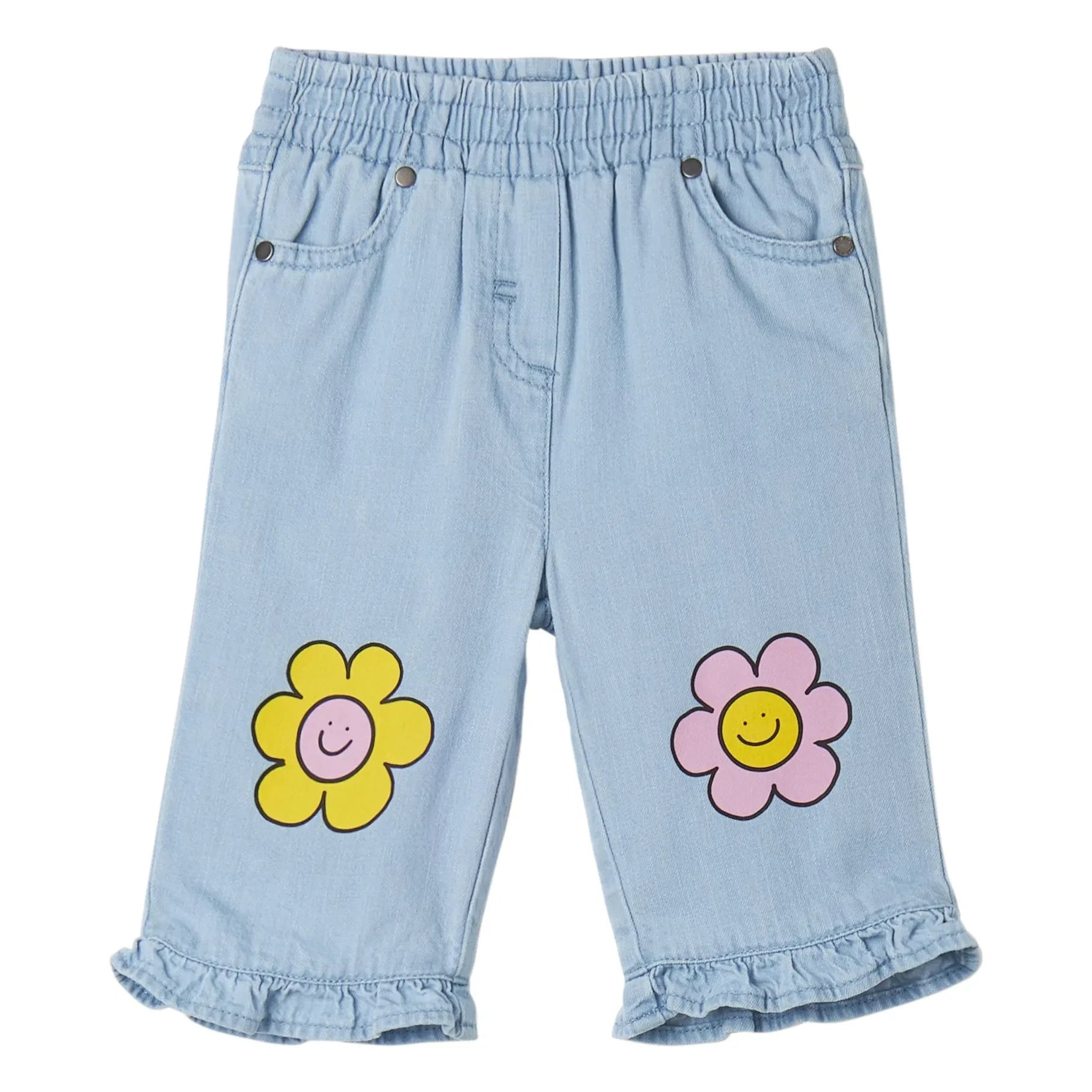 Stella McCartney Kids - Jeanshose mit Herzmotiv | Blassblauer Denim