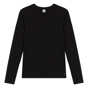 Petit Bateau – l'Iconique Langarmshirt – Damenkollektion | Schwarz