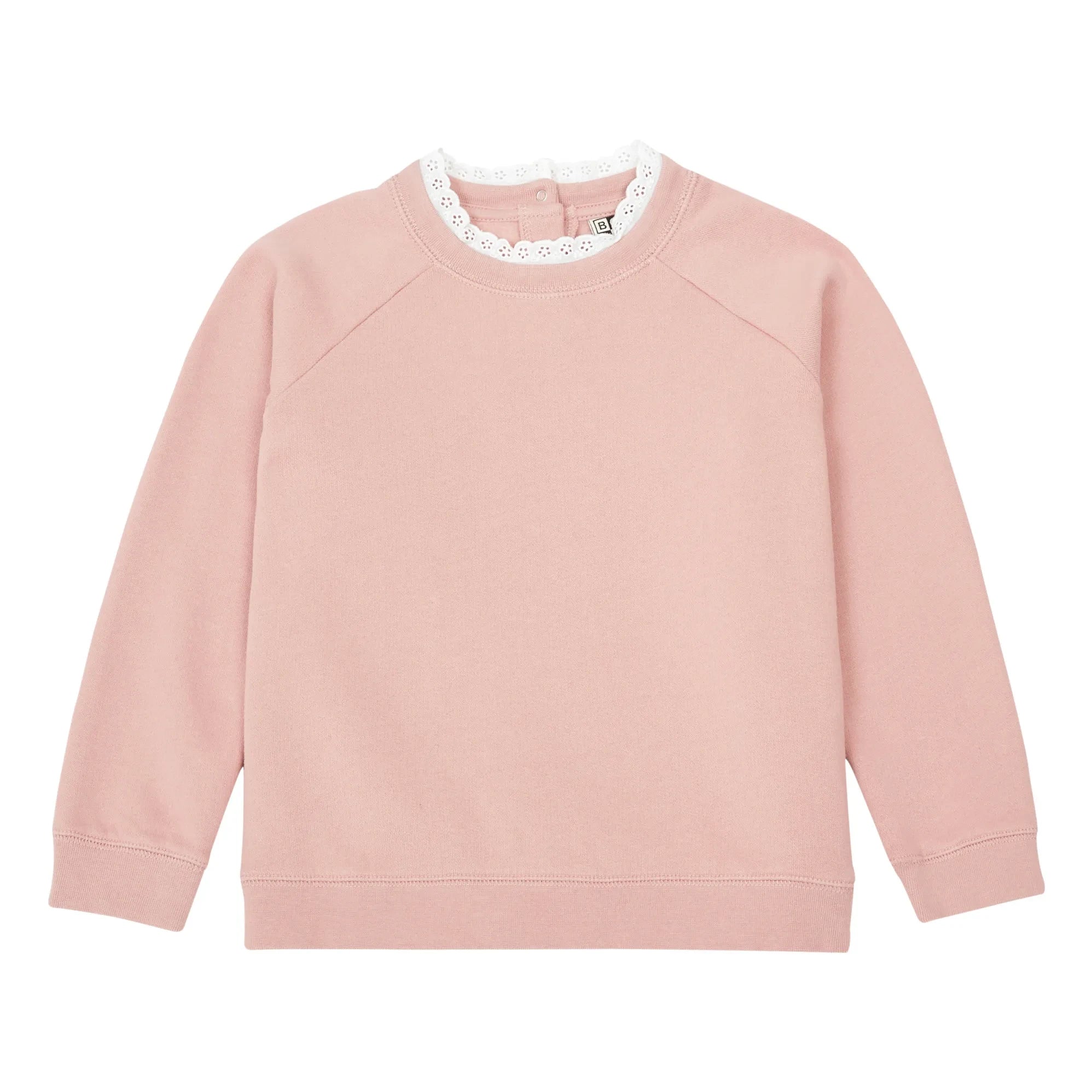 Bonton - Tilia Bio-Baumwoll-Sweatshirt mit Spitzenkragen | Rosa