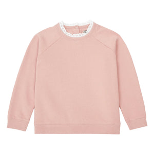 Bonton - Tilia Bio-Baumwoll-Sweatshirt mit Spitzenkragen | Rosa