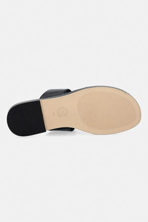 MICHAEL Michael Kors kadın düz tabanlı deri terlik Berkley Flat Sandal