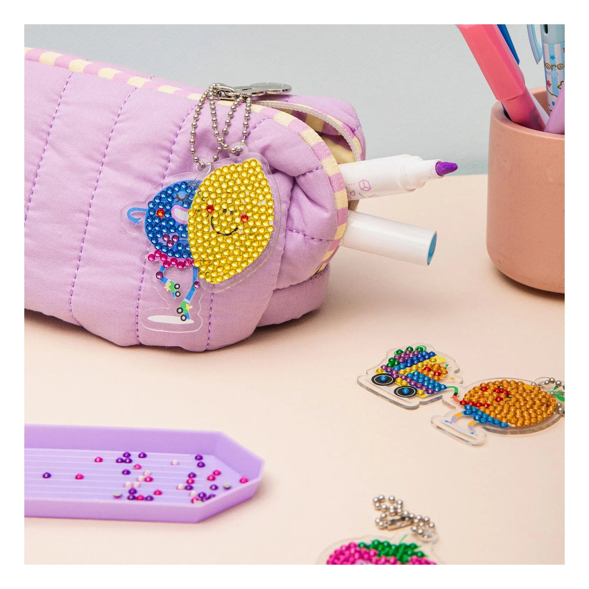 La Petite Épicerie - Diamantmalerei-Set für Kinder - Schlüsselanhänger
