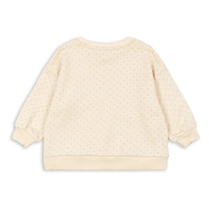 Konges Sløjd - Bio-Baumwolle Loupy Pois Sweatshirt | Naturweiß
