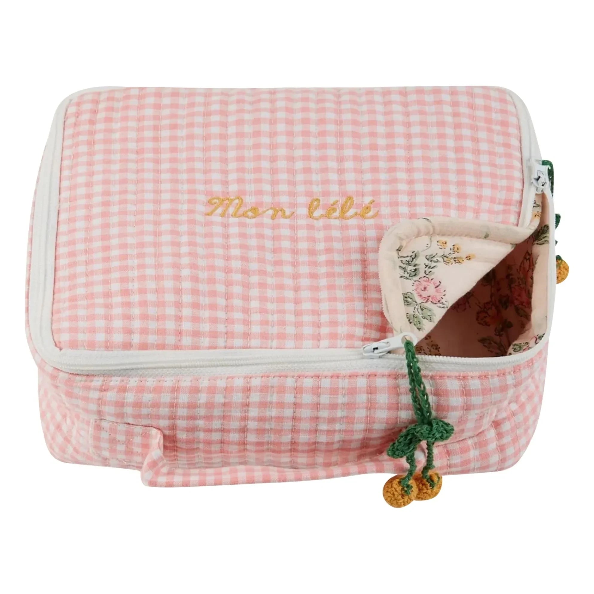 Emile et Ida - Vichy-Aufbewahrungstasche | Rosa