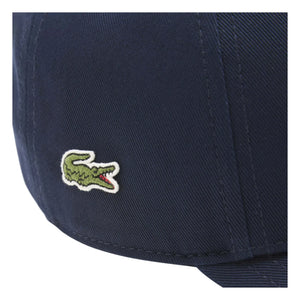 Lacoste - Wordmark Logo Bio-Baumwollmütze | Marineblau