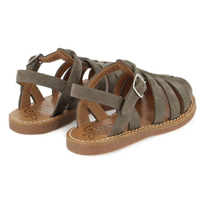 Pom d'Api - Sandalen Beach-Stitch Dad Nubuk | Khaki