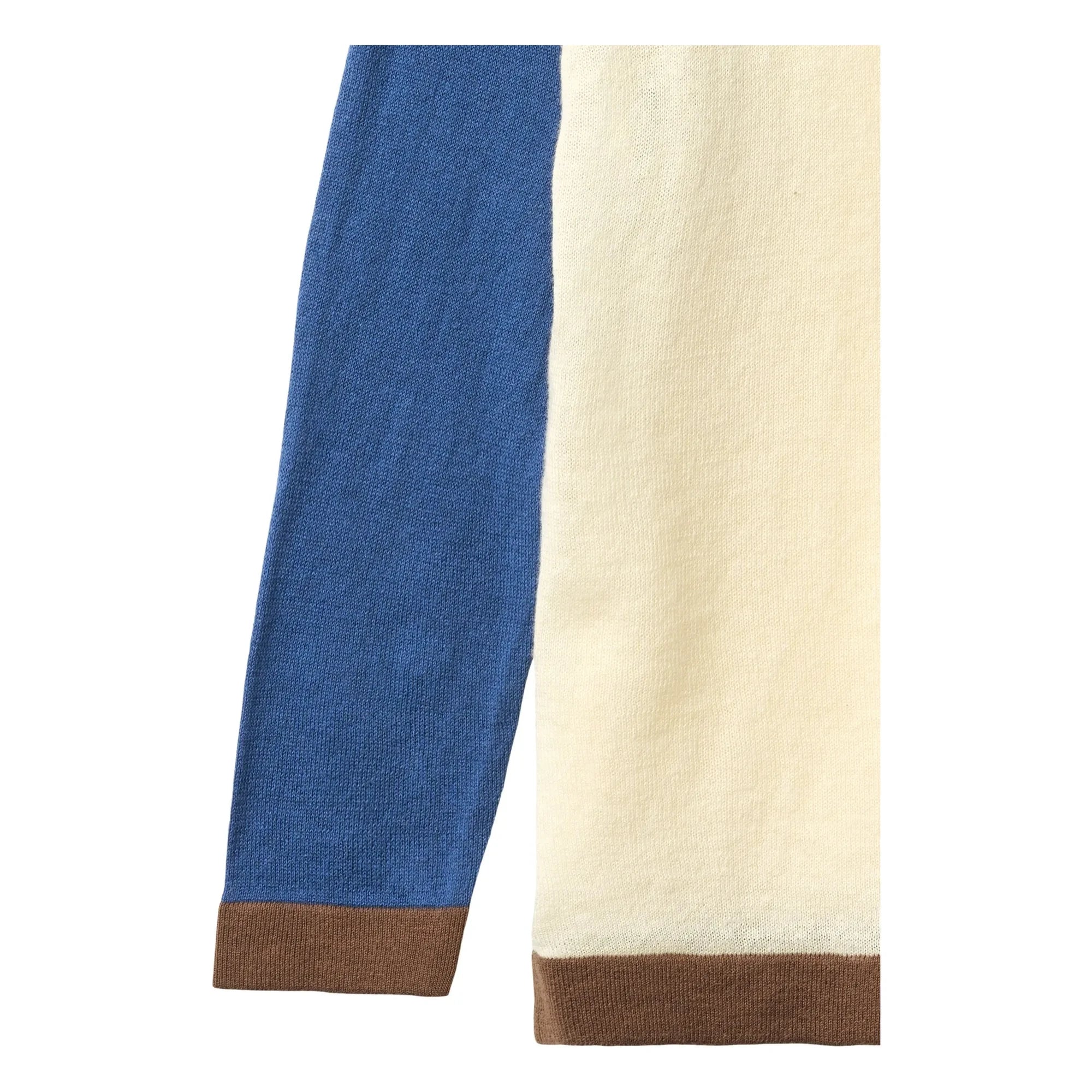 Copenhagen Colors - Colour Block T-Shirt aus Bio-Baumwollstrick | Creme