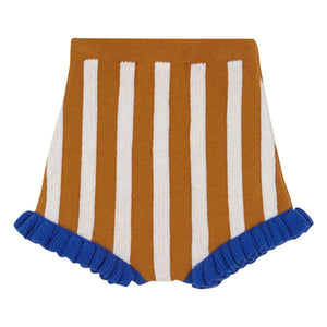 birinit - Gestreifte Jacquard-Rüschenshorts | Karamell