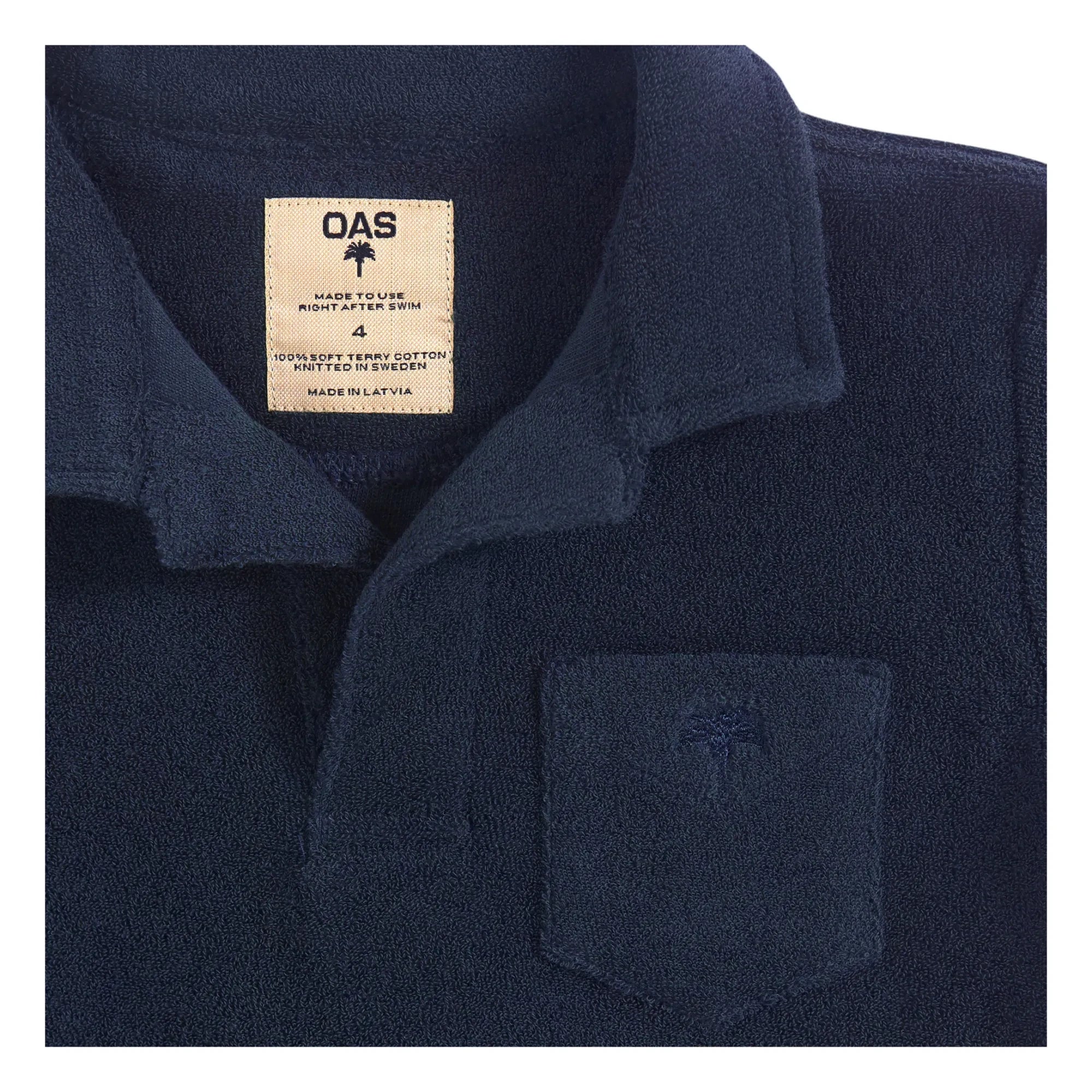 OAS – Frottee Polohemd | Marineblau