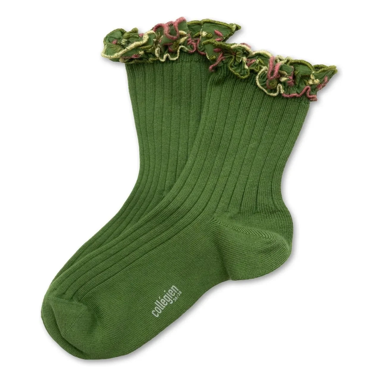Collégien - Socken mit Rüschen und Blumenmuster Anemone | Avocat