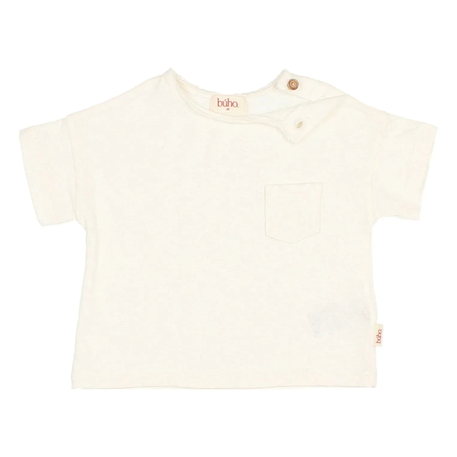 Búho - T-Shirt mit Leinentasche | Weiß