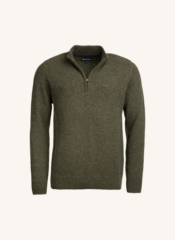 Barbour - Tisbury Essential Pullover mit halbem Reißverschluss | Oliv