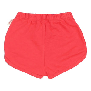Búho - Baby-Shorts aus Bio-Baumwollfleece | Rot