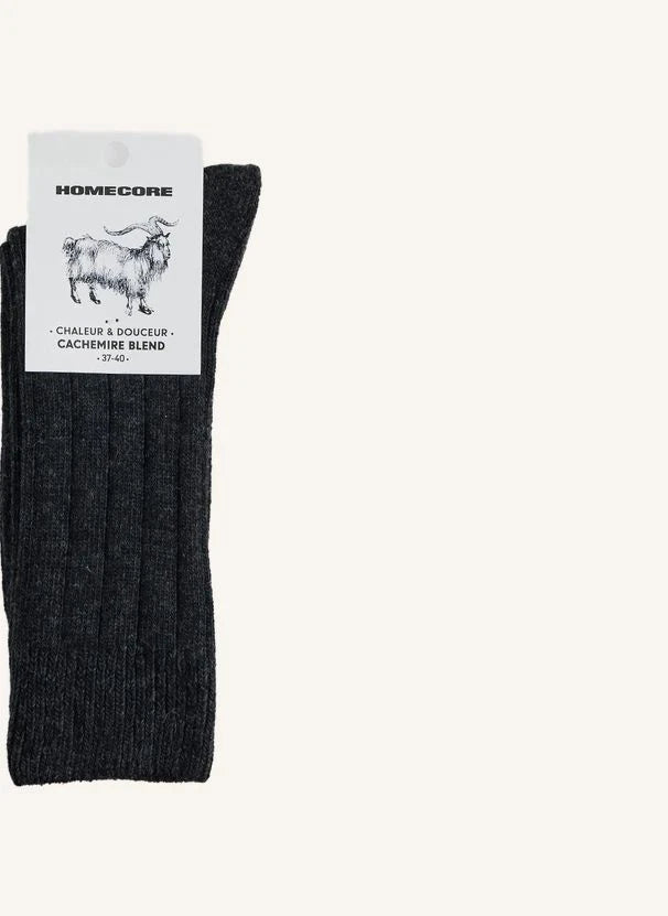 Homecore - Kaschmir Socken | Kohlegrau