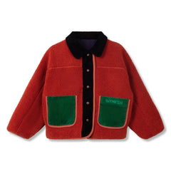 Wynken - Wendbare Sherpa Jacke | Rot
