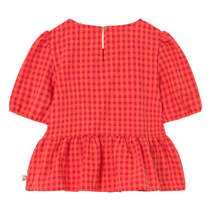 Cozmo - Joy Bluse Karo Recycelte Fasern | Rot