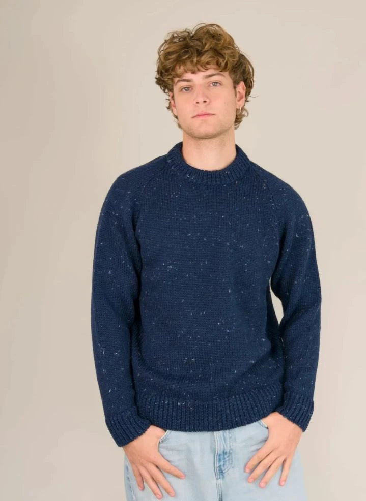Origin Knitwear - Raglan Großer Strickpullover | Dunkelblau