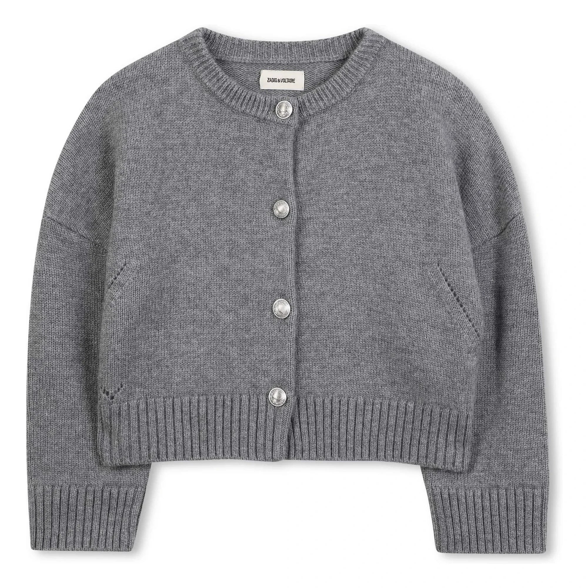 Zadig & Voltaire - Strickjacke Ailes aus Wolle | Heather Grey