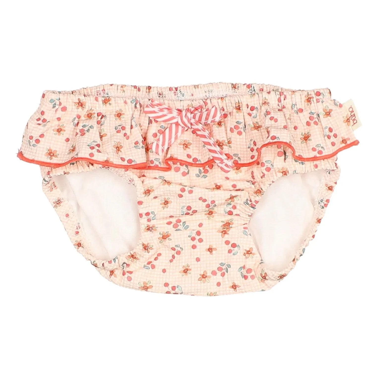 Búho - Seersucker Bloomer mit Blumenmuster | Peach