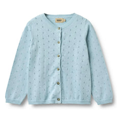 Wheat - Maia Bio-Baumwollstrickjacke | Hellblau