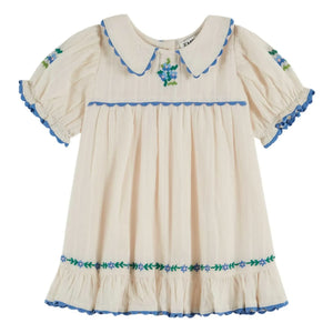 Emile et Ida – Besticktes Claudine-Kleid | Creme