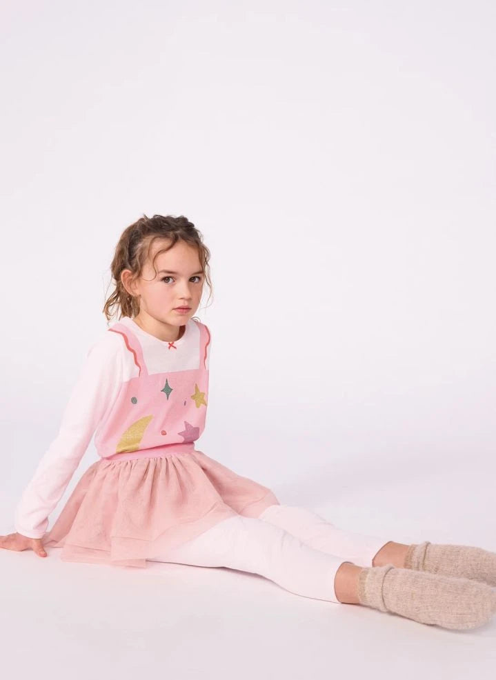Petit Bateau - Mädchenpyjama mit Tutu | Rosa