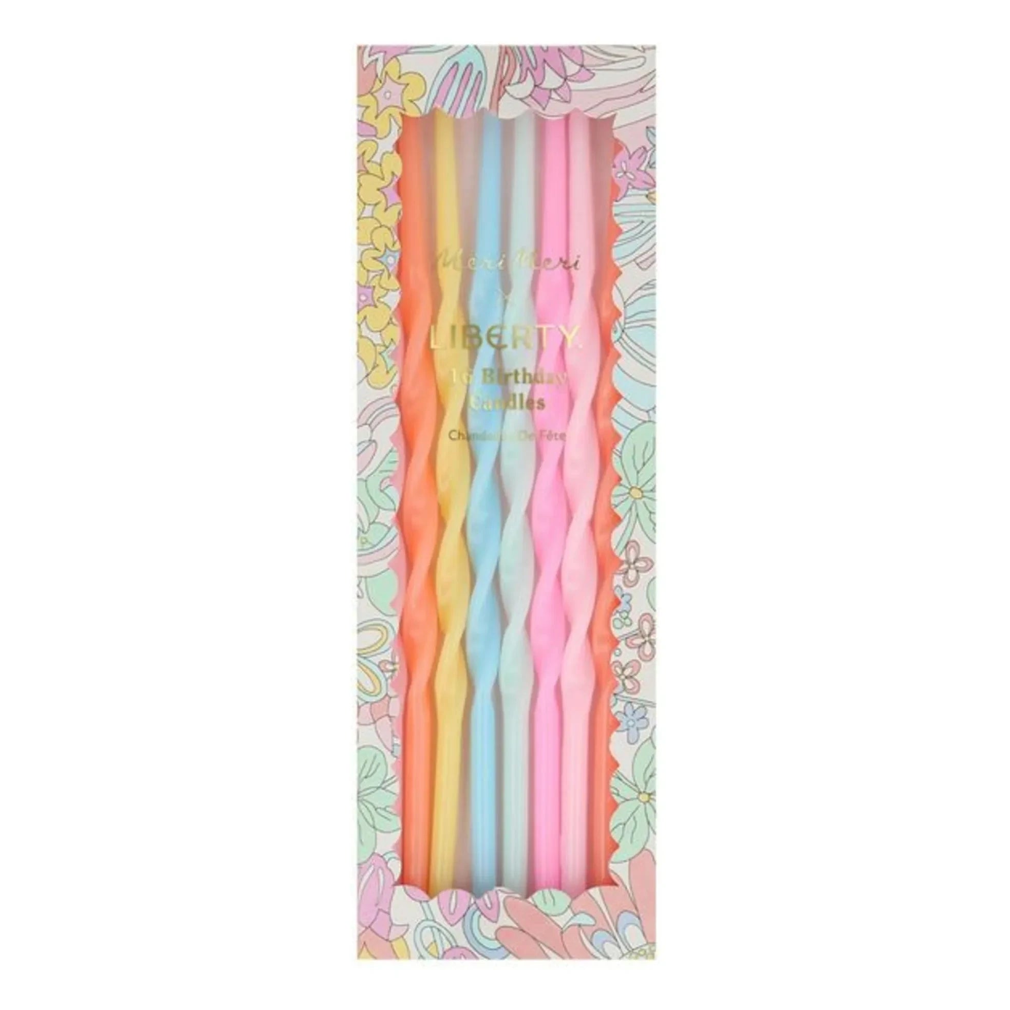 Meri Meri - Geburtstagskerzen - Meri Meri x Liberty - 16er-Set