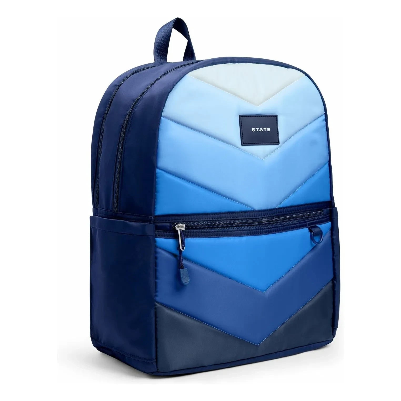 State Bags - Kane Two-Pocket Backpack Blue Chevron | Blue