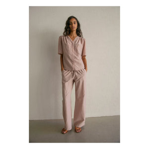THEAVANT - Carine Poplin-Bluse aus Seide und Baumwolle | Beige